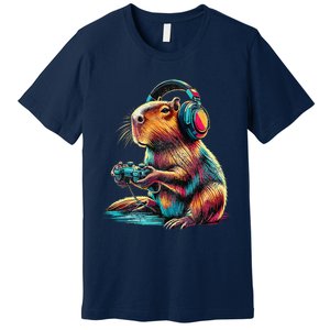 Capybara Funny Video Games Capybara Premium T-Shirt