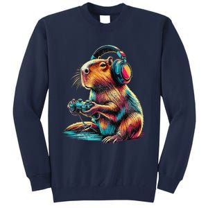 Capybara Funny Video Games Capybara Tall Sweatshirt