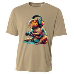 Capybara Funny Video Games Capybara Cooling Performance Crew T-Shirt