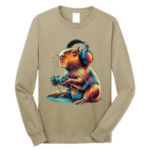 Capybara Funny Video Games Capybara Long Sleeve Shirt