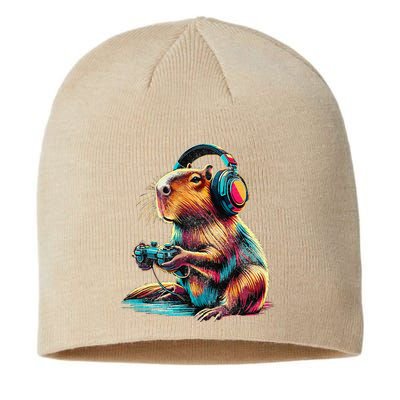 Capybara Funny Video Games Capybara Sustainable Beanie