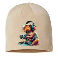Capybara Funny Video Games Capybara Sustainable Beanie