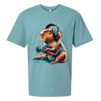 Capybara Funny Video Games Capybara Sueded Cloud Jersey T-Shirt