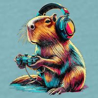 Capybara Funny Video Games Capybara Sueded Cloud Jersey T-Shirt