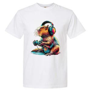 Capybara Funny Video Games Capybara Garment-Dyed Heavyweight T-Shirt