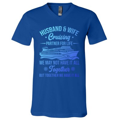 Cruising Family Vacation Husband Wife Cruising Partner Gift V-Neck T-Shirt