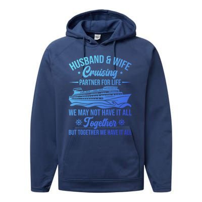 Cruising Family Vacation Husband Wife Cruising Partner Gift Performance Fleece Hoodie