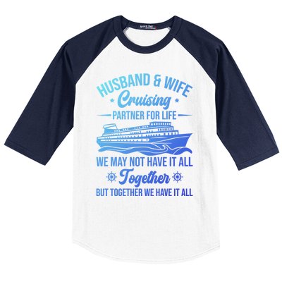 Cruising Family Vacation Husband Wife Cruising Partner Gift Baseball Sleeve Shirt