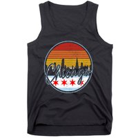 Chicago Flag Vintage Retro Skyline Pride Tank Top