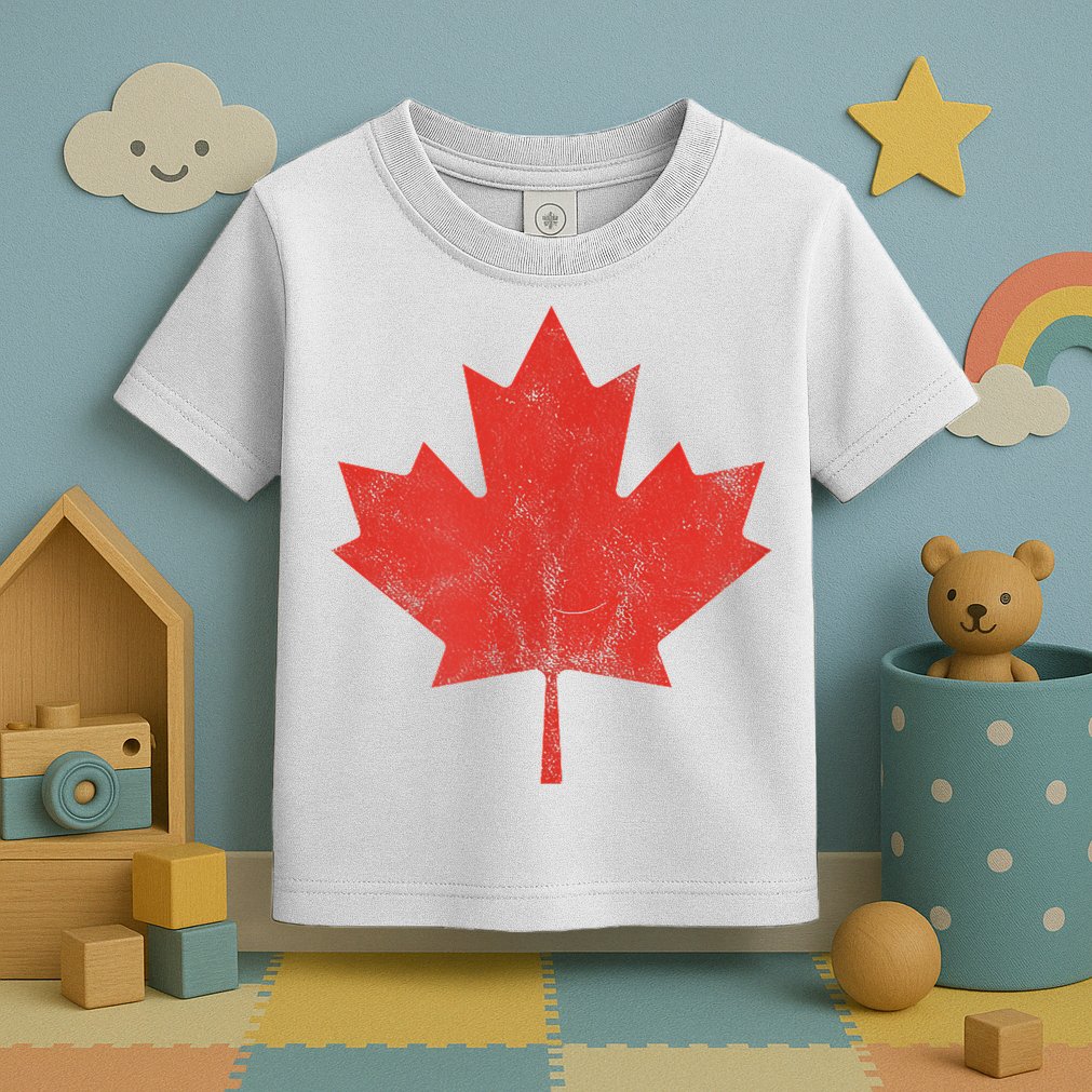 Canadian Flag Vintage Canada Toddler T-Shirt