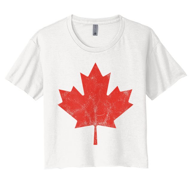 Canadian Flag Vintage Canada Crop Top