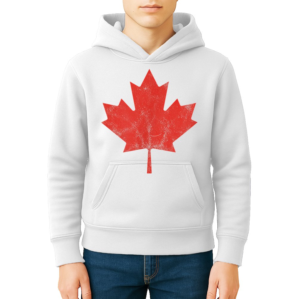 Canadian Flag Vintage Canada Kids Hoodie