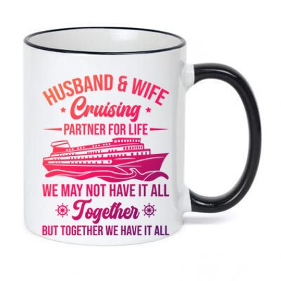 Cruising Family Vacation Husband Wife Cruising Partner Gift 11oz Black Color Changing Mug