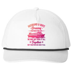 Cruising Family Vacation Husband Wife Cruising Partner Gift Snapback Five-Panel Rope Hat