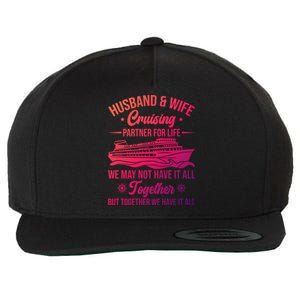 Cruising Family Vacation Husband Wife Cruising Partner Gift Wool Snapback Cap