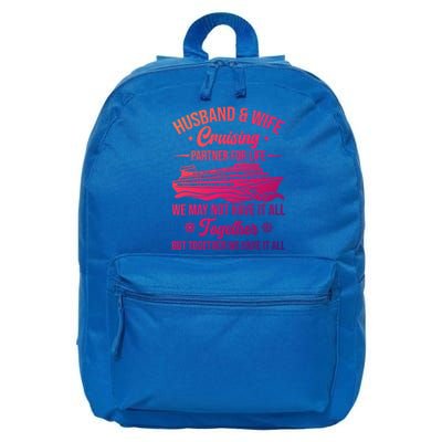 Cruising Family Vacation Husband Wife Cruising Partner Gift 16 in Basic Backpack