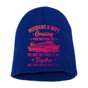 Cruising Family Vacation Husband Wife Cruising Partner Gift Short Acrylic Beanie