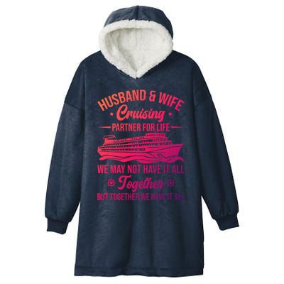 Cruising Family Vacation Husband Wife Cruising Partner Gift Hooded Wearable Blanket