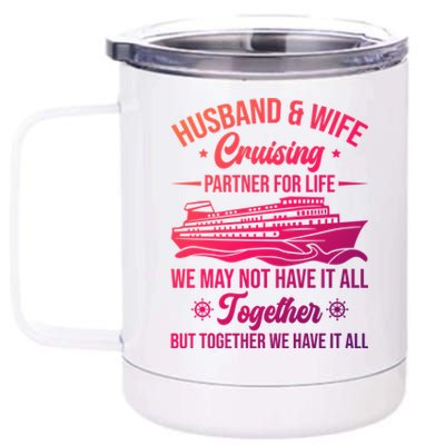 Cruising Family Vacation Husband Wife Cruising Partner Gift 12 oz Stainless Steel Tumbler Cup