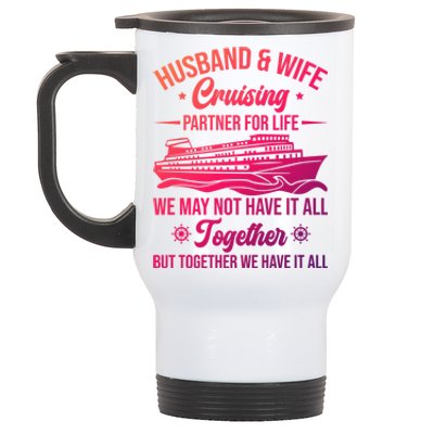 Cruising Family Vacation Husband Wife Cruising Partner Gift Stainless Steel Travel Mug