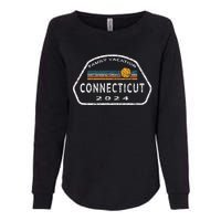 Connecticut Family Vacation 2024 Fun Retro Sunset Womens California Wash Sweatshirt