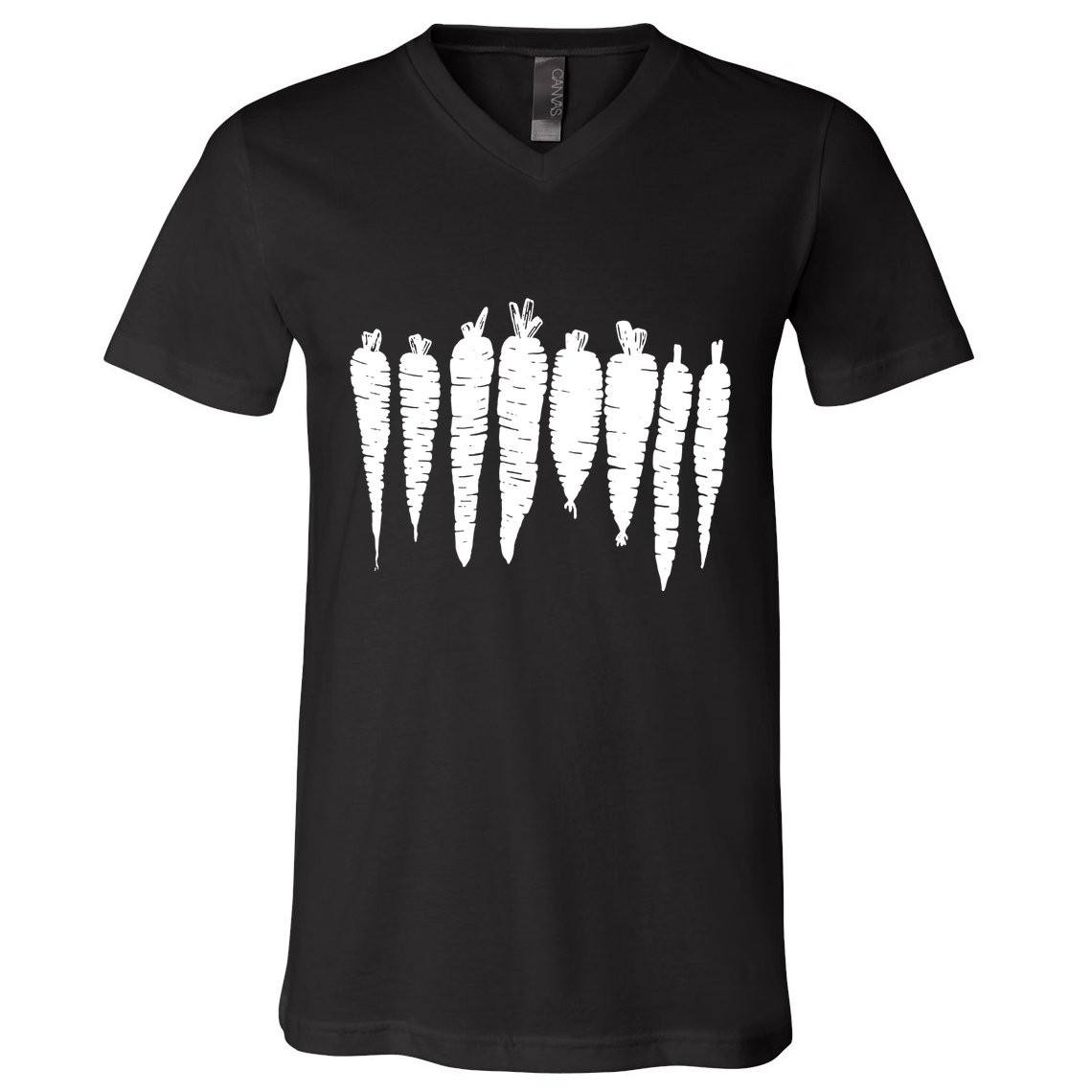 Carrot Food Vegetable V-Neck T-Shirt