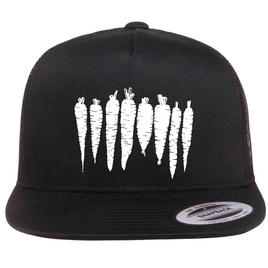 Carrot Food Vegetable Flat Bill Trucker Hat