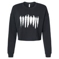 Carrot Food Vegetable Cropped Pullover Crew