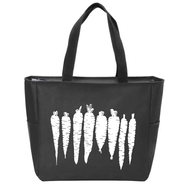 Carrot Food Vegetable Zip Tote Bag