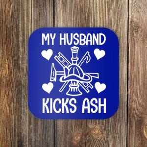 Cute Firefighter Volunteer Fire Job Fire Husband Wife Tee Gift Coaster