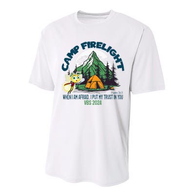 Camp Firelight Vbs Camp Vacation Bible School Firework 2024 Performance Sprint T-Shirt