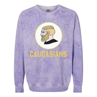 Caucasians Funny Vintage Caucasians Pride Colorblast Crewneck Sweatshirt