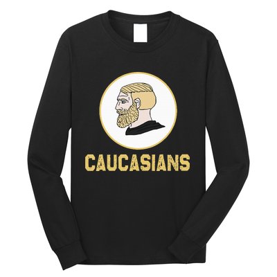 Caucasians Funny Vintage Caucasians Pride Long Sleeve Shirt