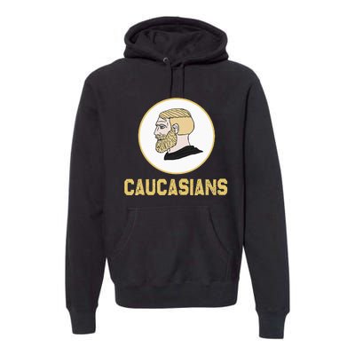 Caucasians Funny Vintage Caucasians Pride Premium Hoodie