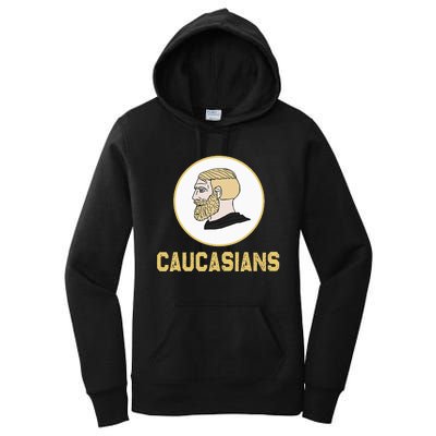 Caucasians Funny Vintage Caucasians Pride Women's Pullover Hoodie