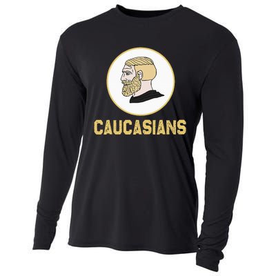 Caucasians Funny Vintage Caucasians Pride Cooling Performance Long Sleeve Crew