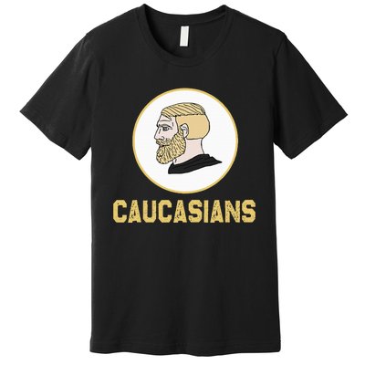 Caucasians Funny Vintage Caucasians Pride Premium T-Shirt