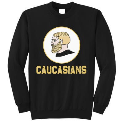 Caucasians Funny Vintage Caucasians Pride Tall Sweatshirt