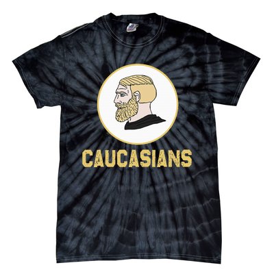 Caucasians Funny Vintage Caucasians Pride Tie-Dye T-Shirt