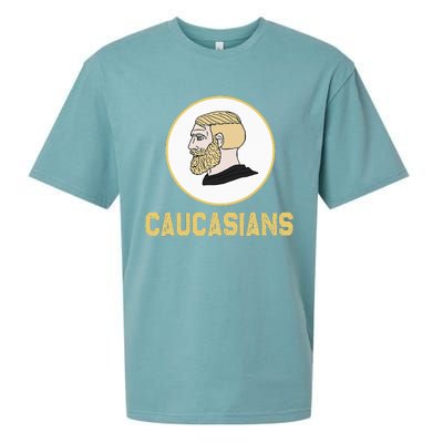 Caucasians Funny Vintage Caucasians Pride Sueded Cloud Jersey T-Shirt