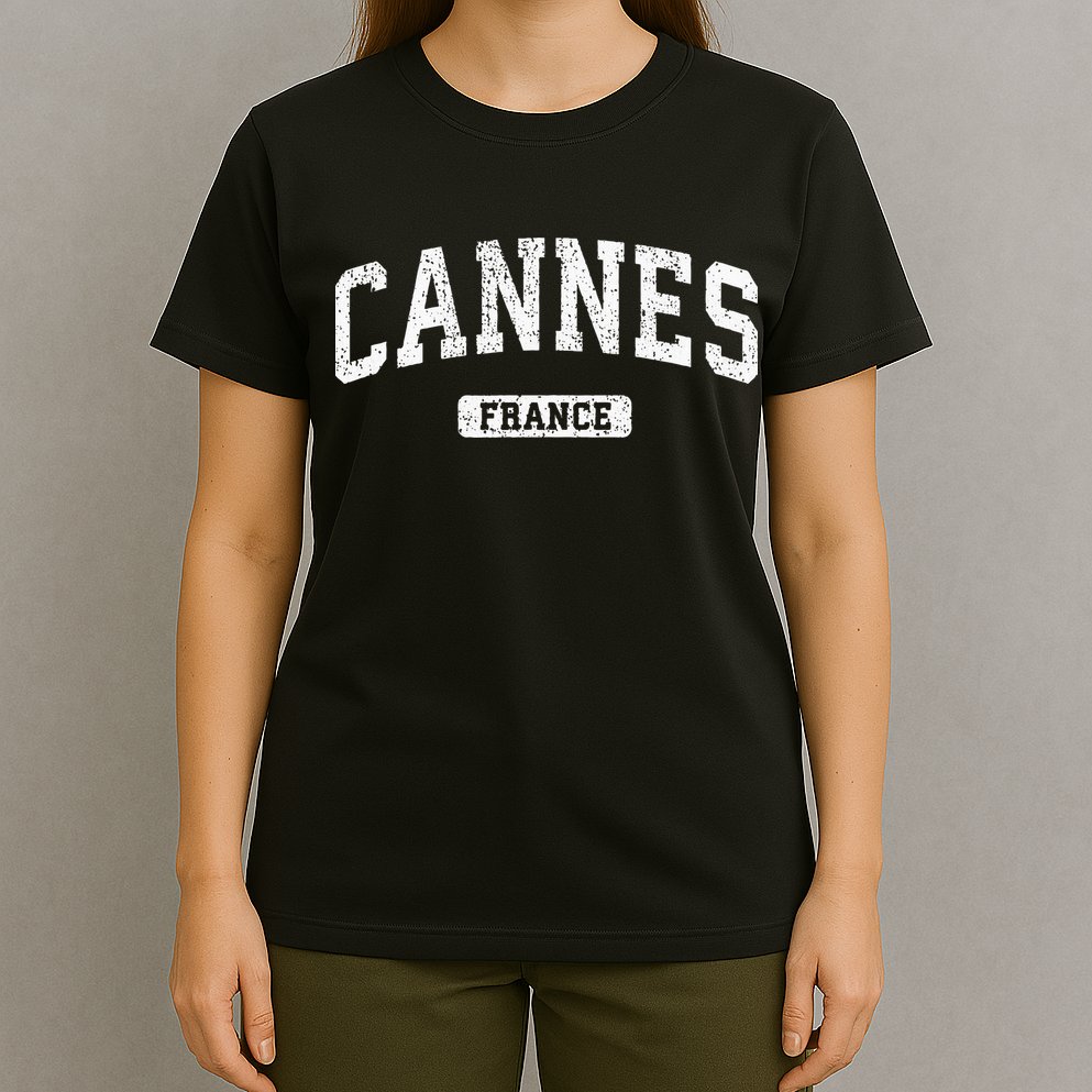 Cannes France Vintage Sports Design T-Shirt