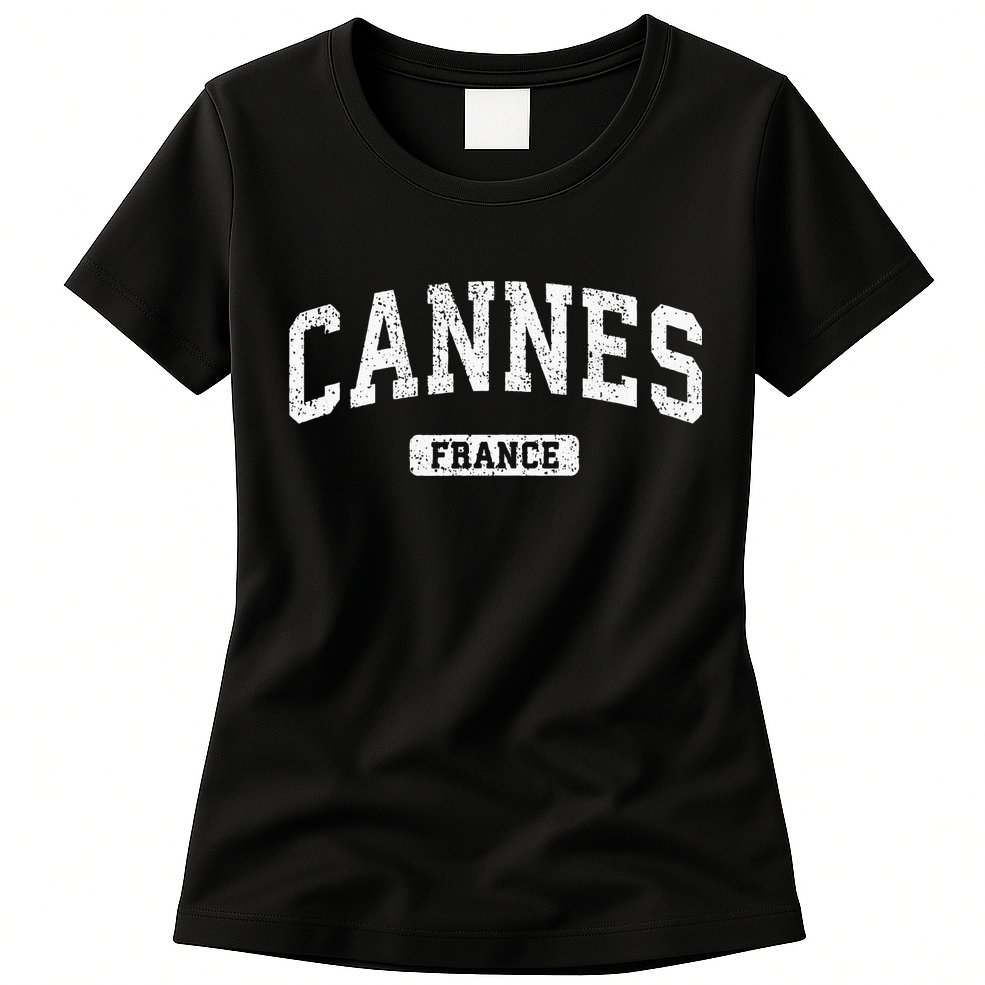 Cannes France Vintage Sports Design Womens T-Shirt