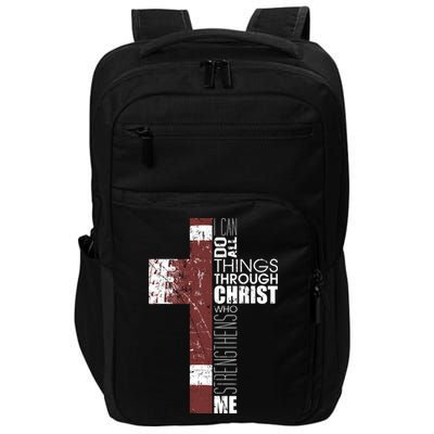 Christian Football Verse I Can Do All Things Through Christ Impact Tech Backpack