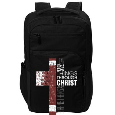 Christian Football Verse I Can Do All Things Through Christ Impact Tech Backpack