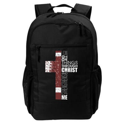Christian Football Verse I Can Do All Things Through Christ Backpack