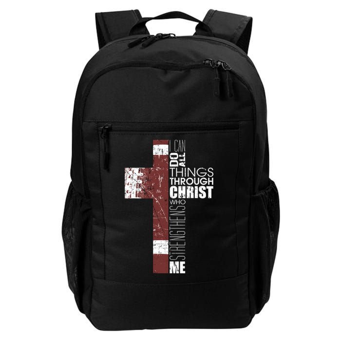 Christian Football Verse I Can Do All Things Through Christ Backpack