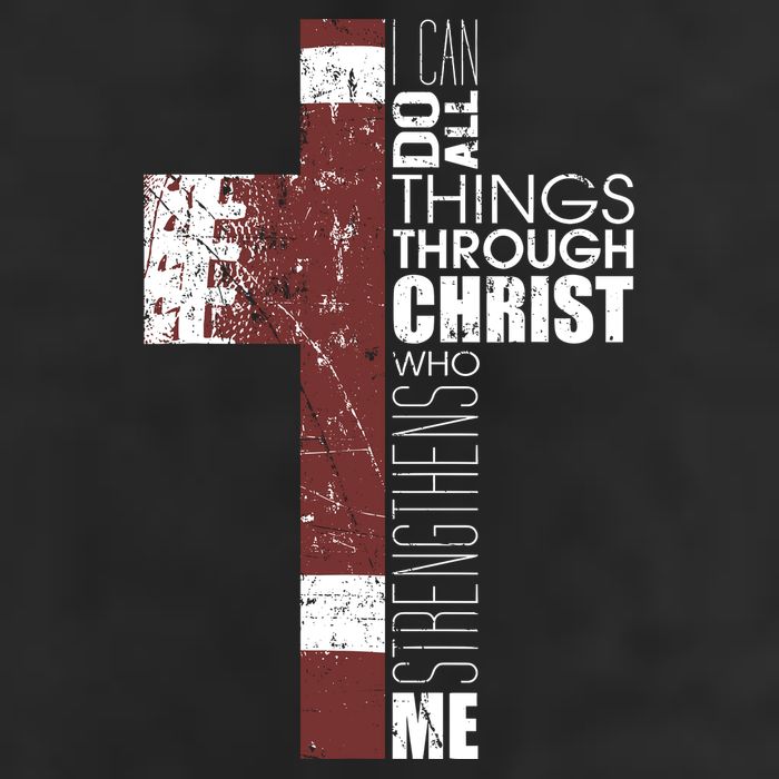 Christian Football Verse I Can Do All Things Through Christ Hat