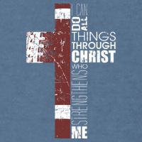 Christian Football Verse I Can Do All Things Through Christ Garment-Dyed Sweatshirt