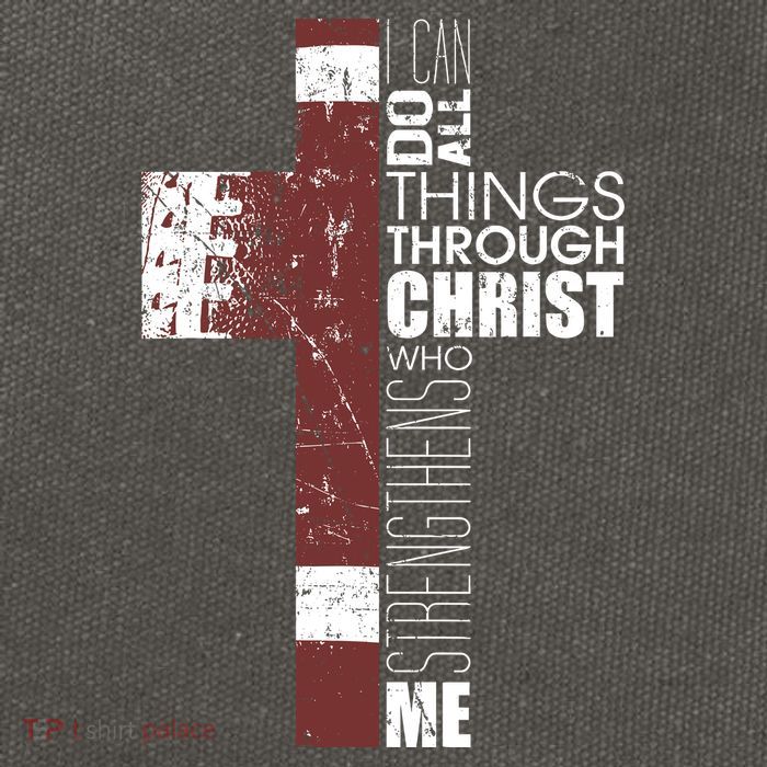 Christian Football Verse I Can Do All Things Through Christ Cotton Canvas Backpack
