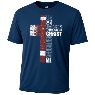 Christian Football Verse I Can Do All Things Through Christ Performance Shirt